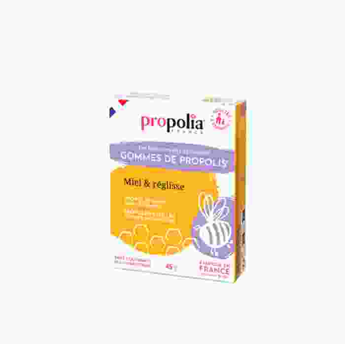 image de Gommes de Propolis Miel & Réglisse - 45g - Propolia