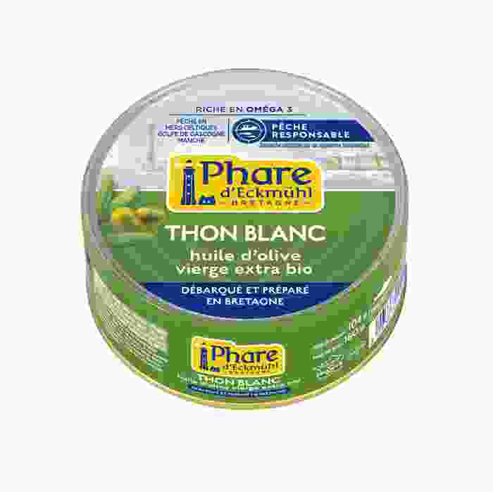 image de Thon Blanc à l'Huile d'Olive Bio – 160 g – Phare d'Eckmühl