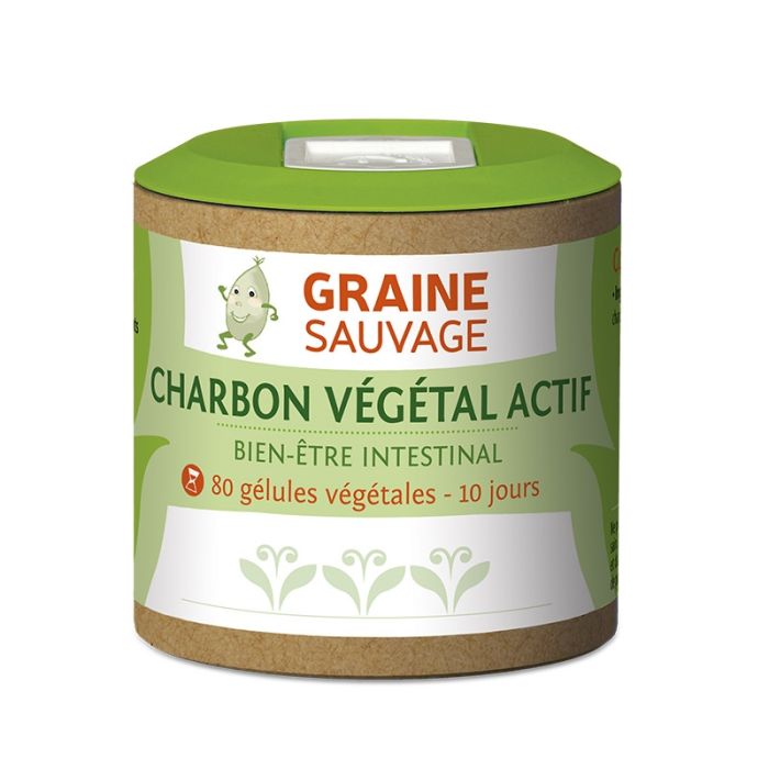 image de Charbon Végétal Actif - 80 gélules - Graine Sauvage