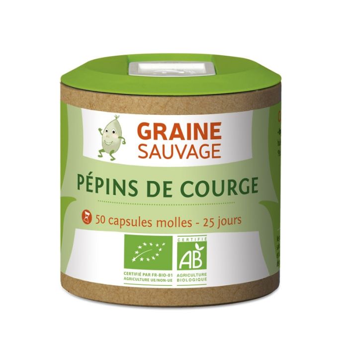 image de Pépins de Courge bio - 50 capsules - Graine Sauvage
