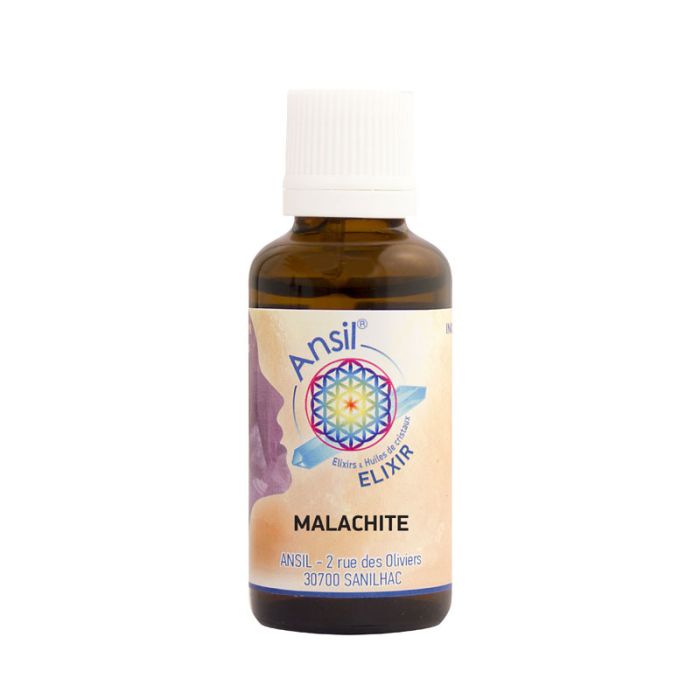 image de Malachite Elixir de cristal - 30 ml - Ansil 