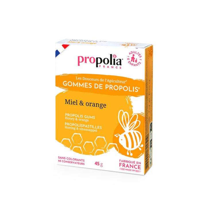 image de Gommes de Propolis Miel & Orange - 45g - Propolia