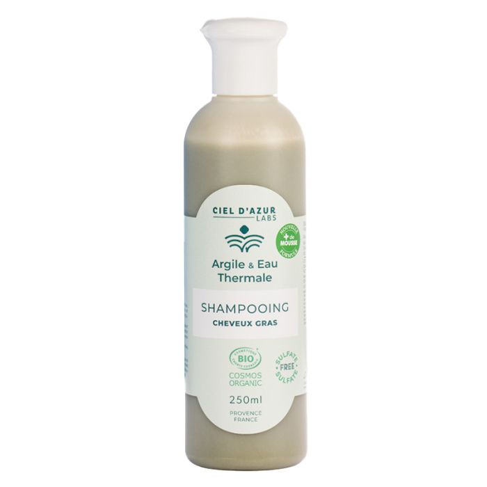 image de Shampoing Cheveux Gras Certifié Bio 500ml - Argile & Eau Thermale