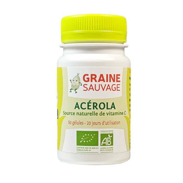 image de Acérola bio - 60 gélules - Graine Sauvage