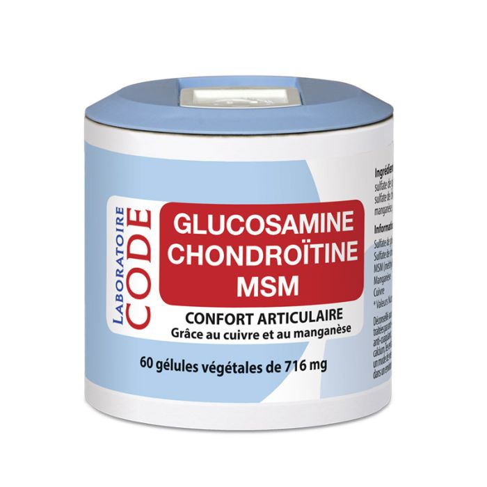 image de Glucosamine Chondroïtine MSM - 60 gélules - Laboratoire Code